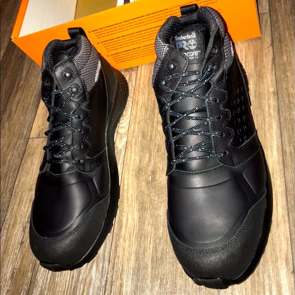 Black Timberland PROs REAXION aerocore slip-proof